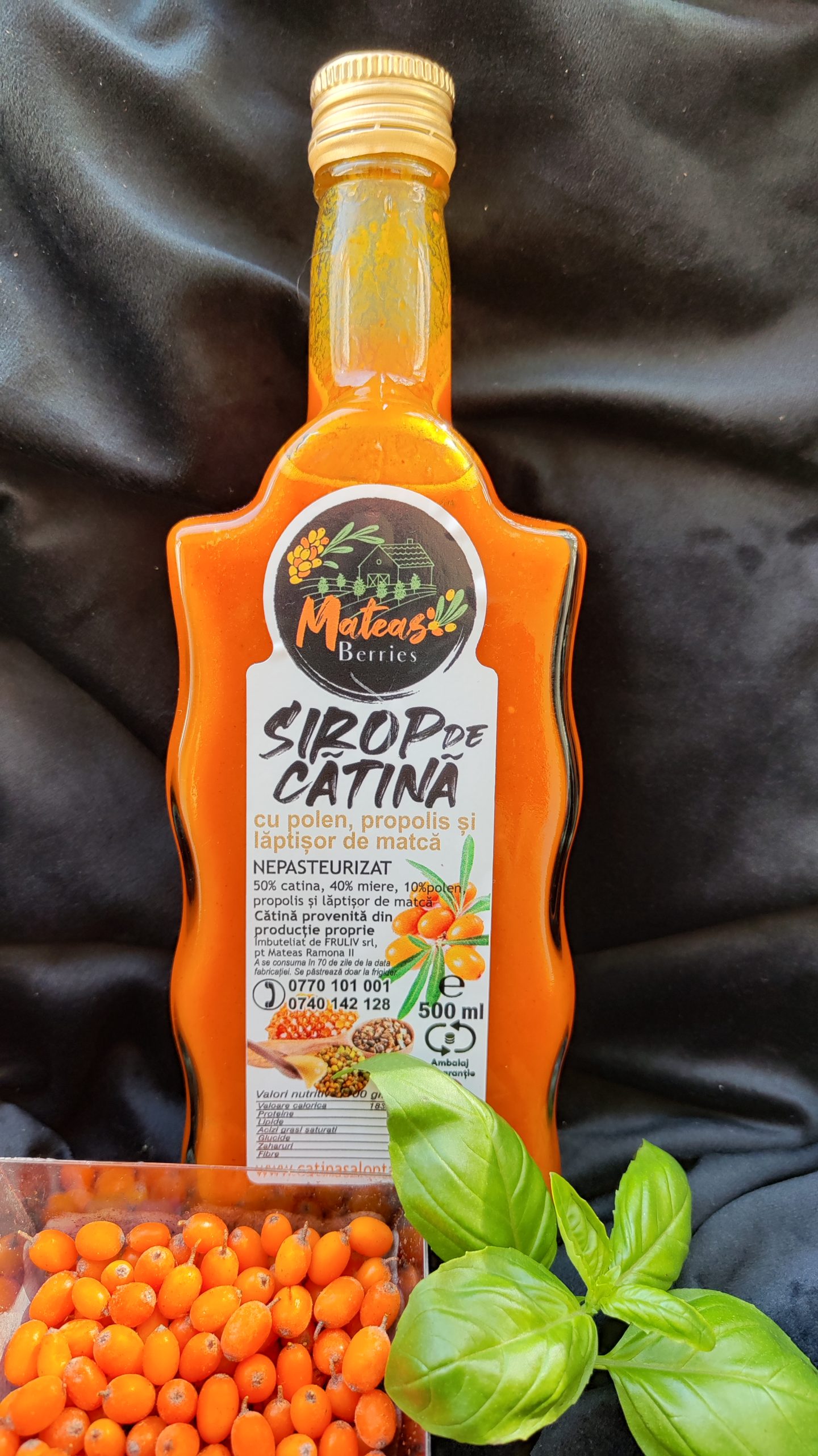 SIROP DE CATINA cu miere, polen,propolis si laptisor de matca